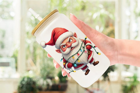 Glass Can Overworked Santa Sublimation artnoy 