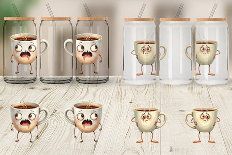 Glass Can Panic Coffee Sublimation artnoy 
