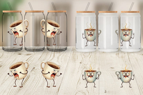 Glass Can Panic Coffee Sublimation artnoy 