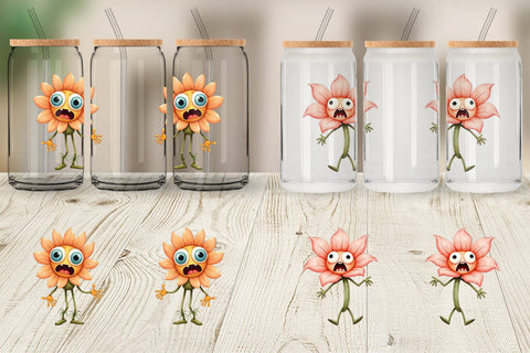 Glass Can Panic Flower Sublimation artnoy 