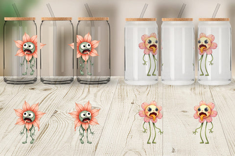 Glass Can Panic Flower Sublimation artnoy 