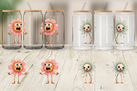 Glass Can Panic Flower Sublimation artnoy 