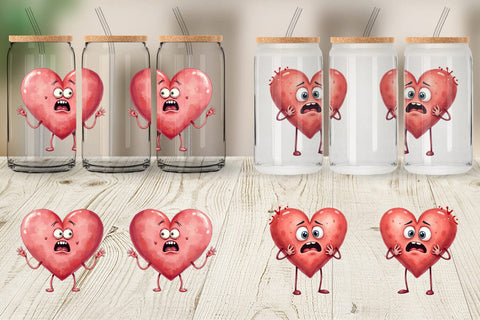 Glass Can Panic Heart Sublimation artnoy 