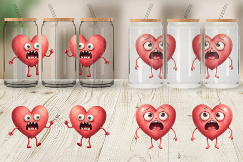 Glass Can Panic Heart Sublimation artnoy 