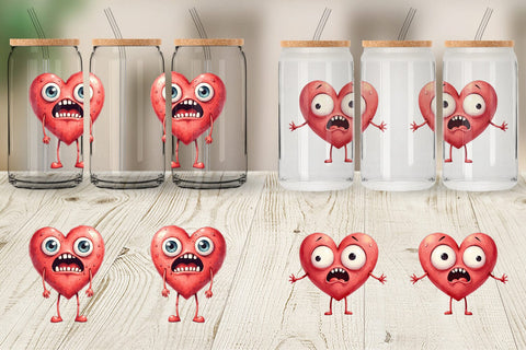 Glass Can Panic Heart Sublimation artnoy 