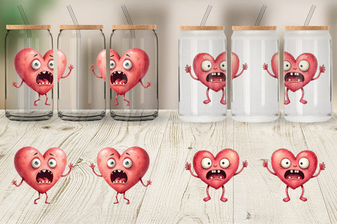 Glass Can Panic Heart Sublimation artnoy 