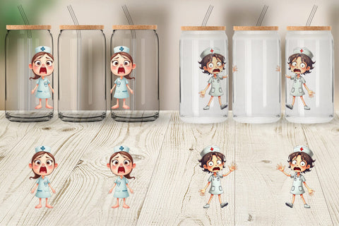 Glass Can Panic Nurse Sublimation artnoy 
