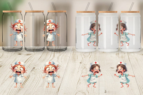 Glass Can Panic Nurse Sublimation artnoy 