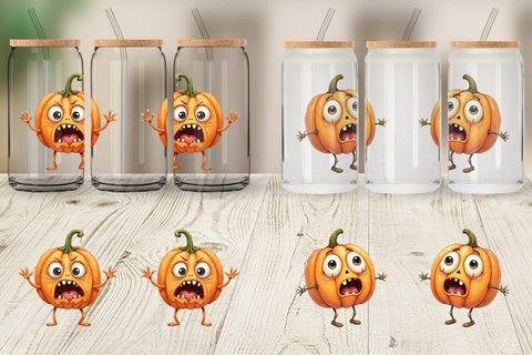 Glass Can Panic Pumpkin Sublimation artnoy 