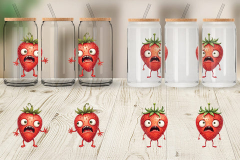 Glass Can Panic Strawberry Sublimation artnoy 