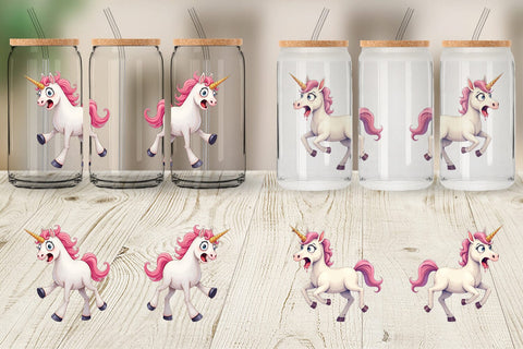 Glass Can Panic Unicorn Sublimation artnoy 