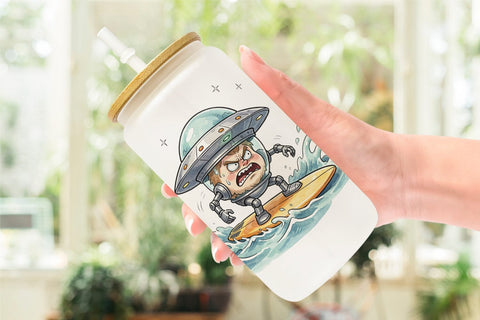 Glass Can Panicked UFO Surf Sublimation artnoy 