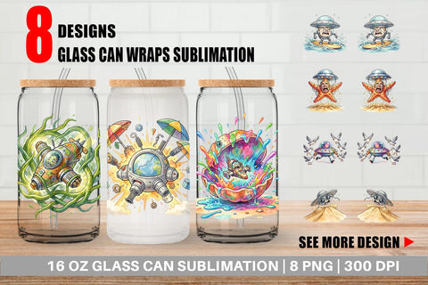 Glass Can Panicked UFO Surf Sublimation artnoy 