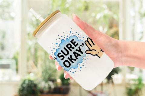 Glass Can Passive Aggressive Positivity Pastel Snark Sublimation artnoy 