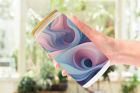 Glass Can Pastel Cloud Flow Sublimation artnoy 