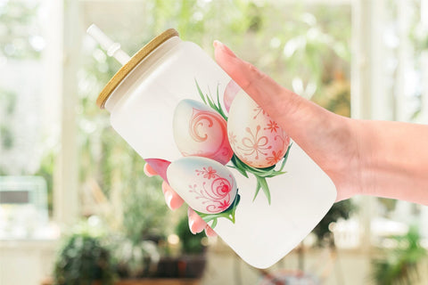 Glass Can Pastel Easter Eggs Sublimation artnoy 