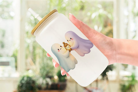 Glass Can Pastel Ghost Twins Sublimation artnoy 