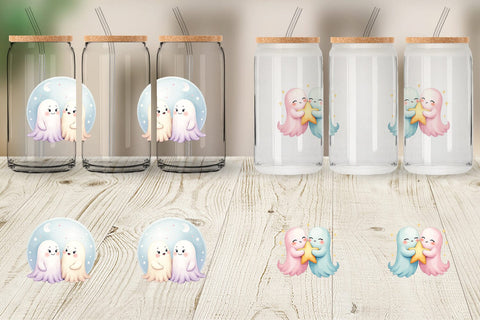 Glass Can Pastel Ghost Twins Sublimation artnoy 