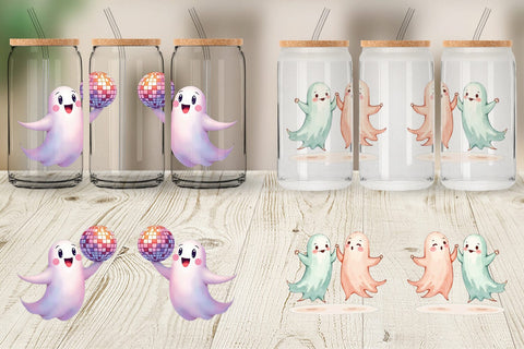 Glass Can Pastel Ghost Vibes Sublimation artnoy 