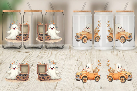 Glass Can Pastel Ghost Vibes Sublimation artnoy 