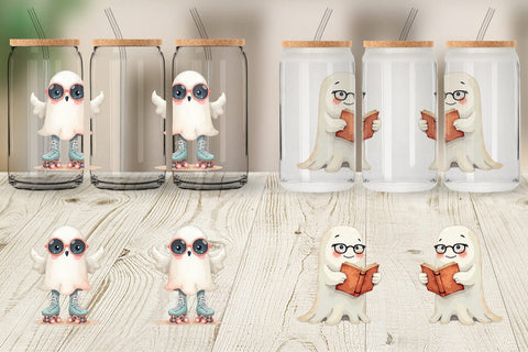 Glass Can Pastel Ghost Vibes Sublimation artnoy 