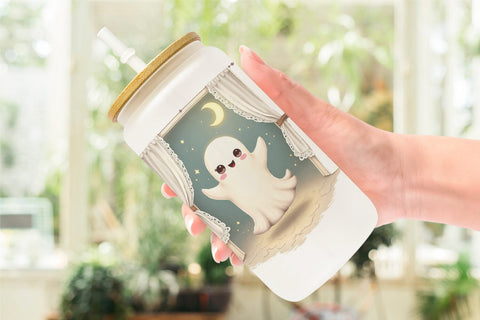 Glass Can Pastel Gothic Ghost Sublimation artnoy 