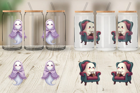 Glass Can Pastel Gothic Ghost Sublimation artnoy 