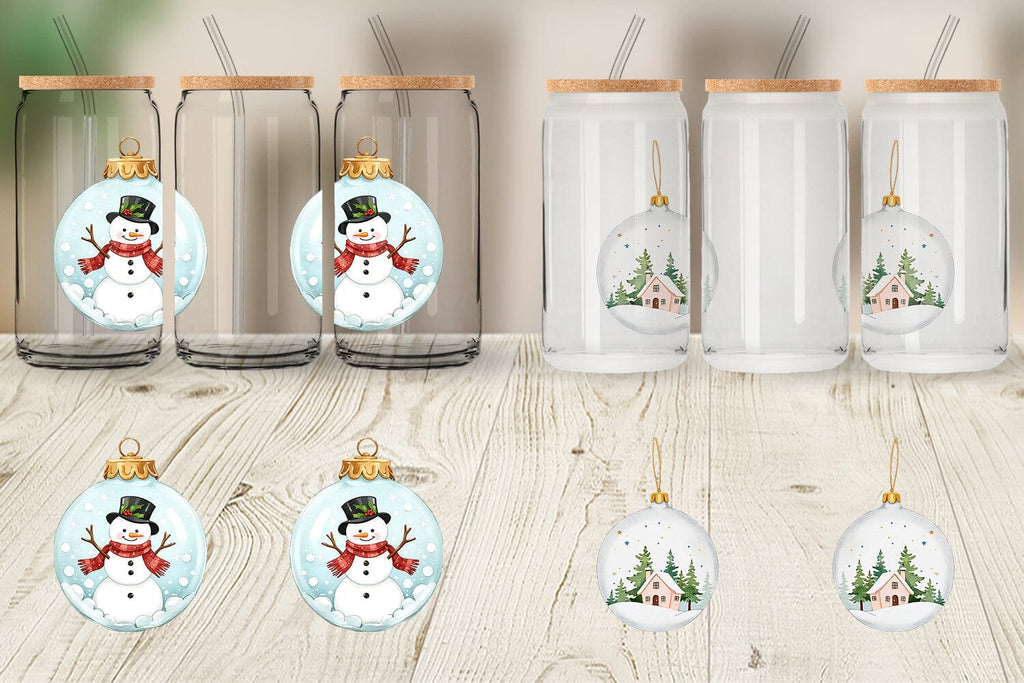 Glass Can Pastel Holiday Festive - So Fontsy