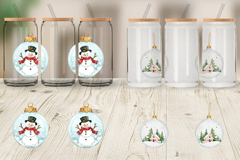 Glass Can Pastel Holiday Festive Sublimation artnoy 