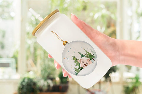 Glass Can Pastel Holiday Festive Sublimation artnoy 