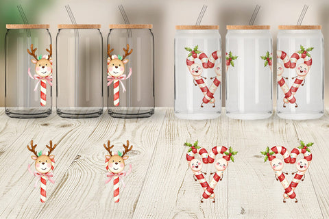Glass Can Pastel Holiday Festive Sublimation artnoy 