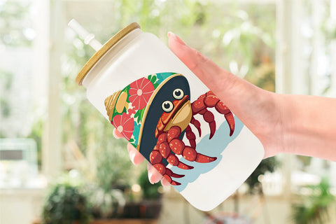 Glass Can Pastel Ocean Cuties Sublimation artnoy 