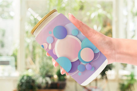 Glass Can Pastel Organic Shapes Sublimation artnoy 