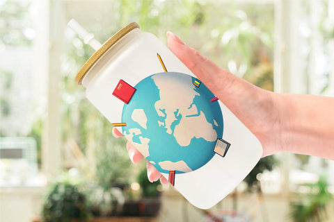 Glass Can Pastel School Essentials Sublimation artnoy 