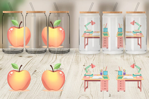 Glass Can Pastel School Essentials Sublimation artnoy 