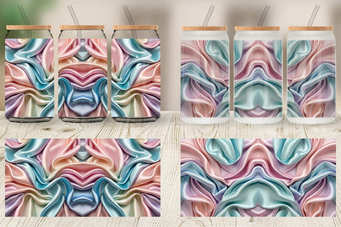 Glass Can Pastel Silk Satin Sublimation artnoy 