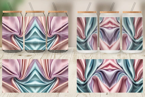 Glass Can Pastel Silk Satin Sublimation artnoy 