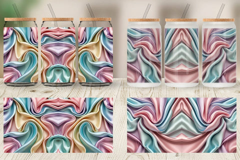 Glass Can Pastel Silk Satin Sublimation artnoy 