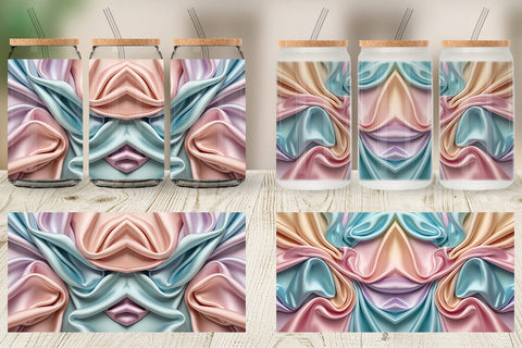 Glass Can Pastel Silk Satin Sublimation artnoy 