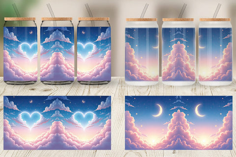 Glass Can Pastel Sky Sublimation artnoy 