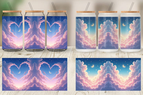 Glass Can Pastel Sky Sublimation artnoy 