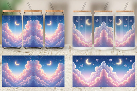 Glass Can Pastel Sky Sublimation artnoy 