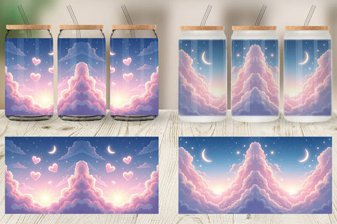 Glass Can Pastel Sky Sublimation artnoy 