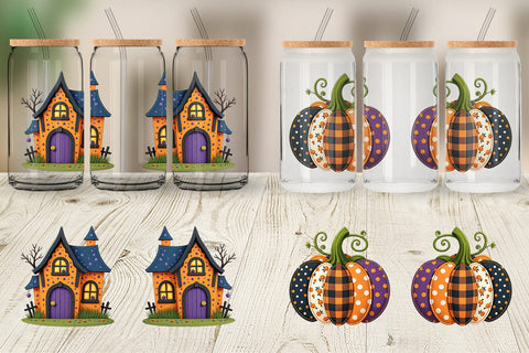 Glass Can Patchwork Halloween Cuties Sublimation artnoy 