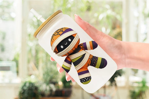 Glass Can Patchwork Halloween Plushies Sublimation artnoy 