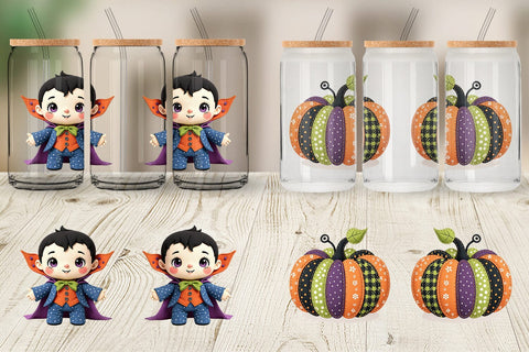 Glass Can Patchwork Halloween Plushies Sublimation artnoy 