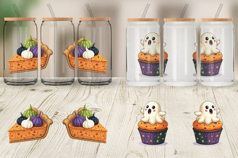 Glass Can Patchwork Halloween Treats Sublimation artnoy 