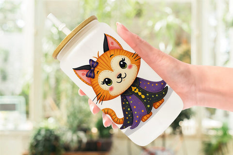 Glass Can Patchwork Magical Creatures Sublimation artnoy 