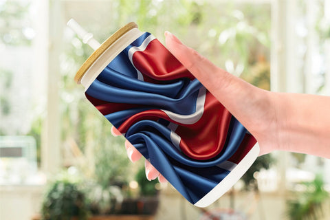 Glass Can Patriotic Silk Satin Sublimation artnoy 