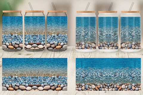 Glass Can Pebbles and Water Sublimation artnoy 